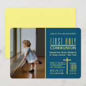 Eenvoudige moderne foto, eerste Heilige Communie Kaart (Voorkant / Achterkant)