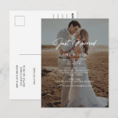 Eenvoudige moderne foto-eloped Weddenschap P Briefkaart (Voorkant / Achterkant)