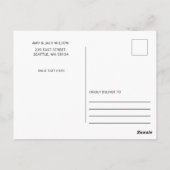 Eenvoudige moderne foto-eloped Weddenschap P Briefkaart (Achterkant)