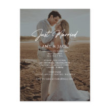 Eenvoudige moderne foto-eloped Weddenschap P