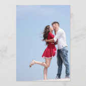 Eenvoudige Moderne Foto en Typografie Save The Date (Achterkant)