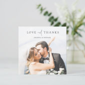 Eenvoudige moderne foto Hartelijk dank voor je tro Bedankkaart (Staand voorkant)