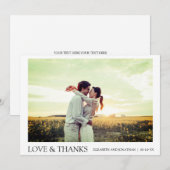 Eenvoudige moderne foto Hartelijk dank voor je tro Bedankkaart (Voorkant / Achterkant)