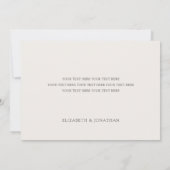 Eenvoudige moderne foto Hartelijk dank voor je tro Bedankkaart (Achterkant)