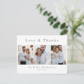 Eenvoudige moderne foto Hartelijk dank voor je tro Briefkaart (Staand voorkant)
