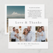 Eenvoudige moderne foto Hartelijk dank voor je tro Briefkaart (Voorkant / Achterkant)