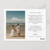 Eenvoudige moderne foto Hartelijk dank voor je tro Briefkaart (Achterkant)