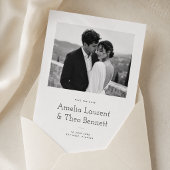 Eenvoudige Moderne Foto Huwelijk Opslaan Datum Save The Date