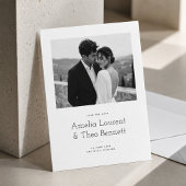 Eenvoudige Moderne Foto Huwelijk Opslaan Datum Save The Date