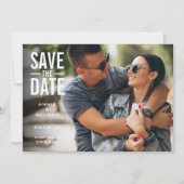 Eenvoudige Moderne Foto Huwelijk Save The Date (Voorkant)