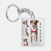 Eenvoudige, moderne foto-inklage sleutelhanger (Voorkant Links)