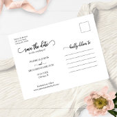 Eenvoudige moderne foto-inkuiling bewaart de datum briefkaart