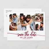 Eenvoudige moderne foto-inkuiling bewaart de datum briefkaart (Voorkant / Achterkant)