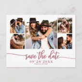 Eenvoudige moderne foto-inkuiling bewaart de datum briefkaart (Voorkant)
