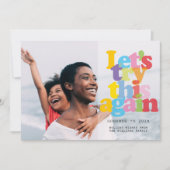 Eenvoudige moderne foto. Laten we het nog een keer Feestdagenkaart (Voorkant)