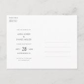 Eenvoudige, moderne foto Opslaan datum Aankondigingskaart (Achterkant)