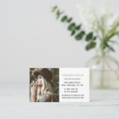 Eenvoudige, moderne foto professioneel aangepast visitekaartje (Staand voorkant)