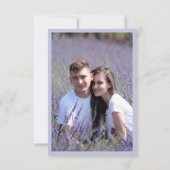 Eenvoudige Moderne Foto QR Code Bruiloft Behuizing RSVP Kaartje (Achterkant)