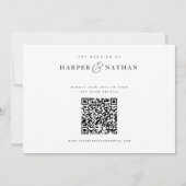 Eenvoudige Moderne Foto QR Code Huwelijk Save The Date (Achterkant)