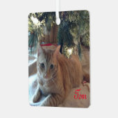  eenvoudige, moderne foto-rode naam metalen ornament (Voorkant links)