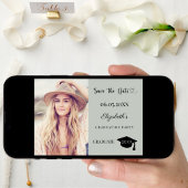 Eenvoudige moderne foto salie groene Afstuderen Save The Date