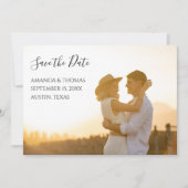 Eenvoudige moderne foto save the date (Voorkant)