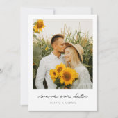 Eenvoudige moderne foto save the date trouwuitnodi (Voorkant)