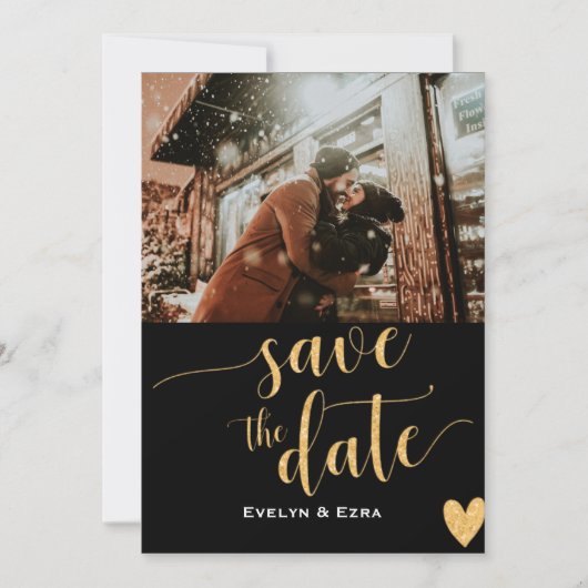 Eenvoudige Moderne Foto Save the Date Wedding (Voorkant)