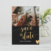 Eenvoudige Moderne Foto Save the Date Wedding (Staand voorkant)