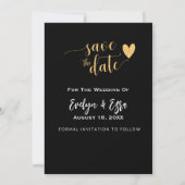 Eenvoudige Moderne Foto Save the Date Wedding (Achterkant)