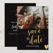 Eenvoudige Moderne Foto Save the Date Wedding (Voorkant / Achterkant)