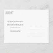 Eenvoudige Moderne Foto Save the Date Wedding Aankondigingskaart (Achterkant)