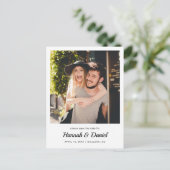 Eenvoudige Moderne Foto Save the Date Wedding Aankondigingskaart (Staand voorkant)