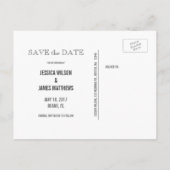 EENVOUDIGE MODERNE FOTO SLA HET DATUM BRIEFKAART O (Achterkant)