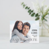 EENVOUDIGE MODERNE FOTO SLA HET DATUM BRIEFKAART O (Staand voorkant)