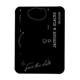 Eenvoudige moderne foto strook save the date magneet