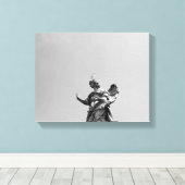 Eenvoudige, moderne foto van de zeemeeuw bovenop h canvas afdruk (Insitu (Houten vloer))