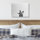 Eenvoudige, moderne foto van de zeemeeuw bovenop h canvas afdruk (Insitu (Slaapkamer))
