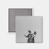 Eenvoudige, moderne foto van de zeemeeuw bovenop h magneet (Voorkant / Achterkant)