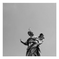 Eenvoudige, moderne foto van de zeemeeuw bovenop h