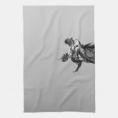 Eenvoudige, moderne foto van de zeemeeuw bovenop h theedoek (Verticaal)