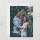 Eenvoudige, moderne foto van Elegant | Kerstmis Notitiekaartje (Voorkant)