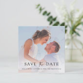 Eenvoudige, moderne foto van Elegant Save The Date (Staand voorkant)