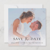 Eenvoudige, moderne foto van Elegant Save The Date (Voorkant)