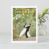Eenvoudige, moderne foto van Elegant slaat de datu Save The Date (Staand voorkant)