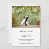 Eenvoudige, moderne foto van Elegant slaat de datu Save The Date (Achterkant)