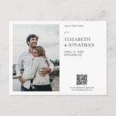 Eenvoudige, moderne foto van Elegant sparen de dat Uitnodiging Briefkaart (Voorkant)