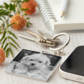 Eenvoudige moderne foto van het geheugen van het t sleutelhanger (Voorkant Rechts)