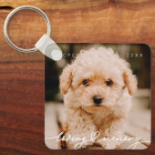 Eenvoudige moderne foto van het geheugen van het t sleutelhanger (Voorkant)