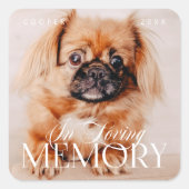 Eenvoudige moderne foto van het geheugen van het t vierkante sticker (Voorkant)